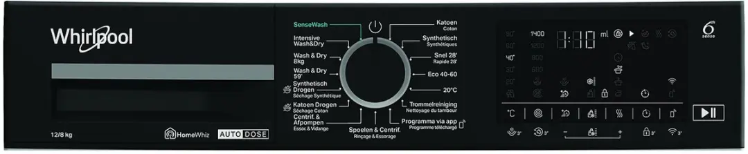 Whirlpool WPD 2836W ADS Was-droogcombinatie 12/8 kg - Wit