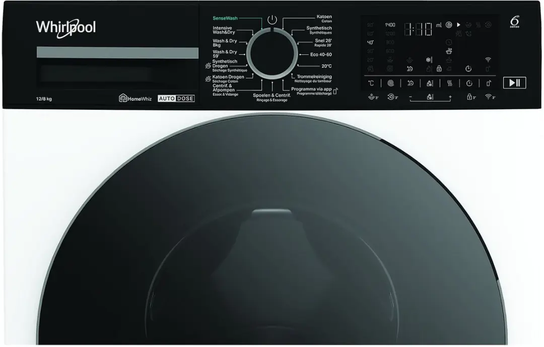 Whirlpool WPD 2836W ADS Was-droogcombinatie 12/8 kg - Wit