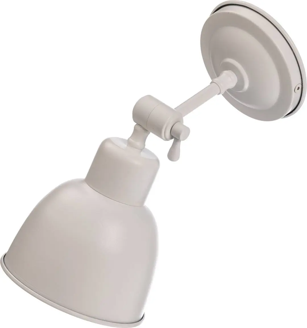 Euluna Wandlamp Staal 22cm - 1 Lichtpunt - E27 - Wit - afbeelding 4 van 6