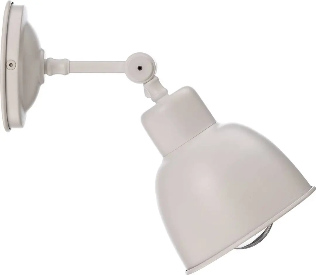 Euluna Wandlamp Staal 22cm - 1 Lichtpunt - E27 - Wit - afbeelding 6 van 6