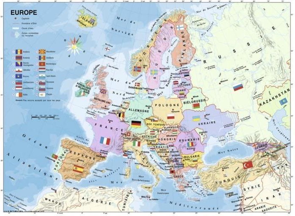 Puzzel Ravensburger Carte d'Europe