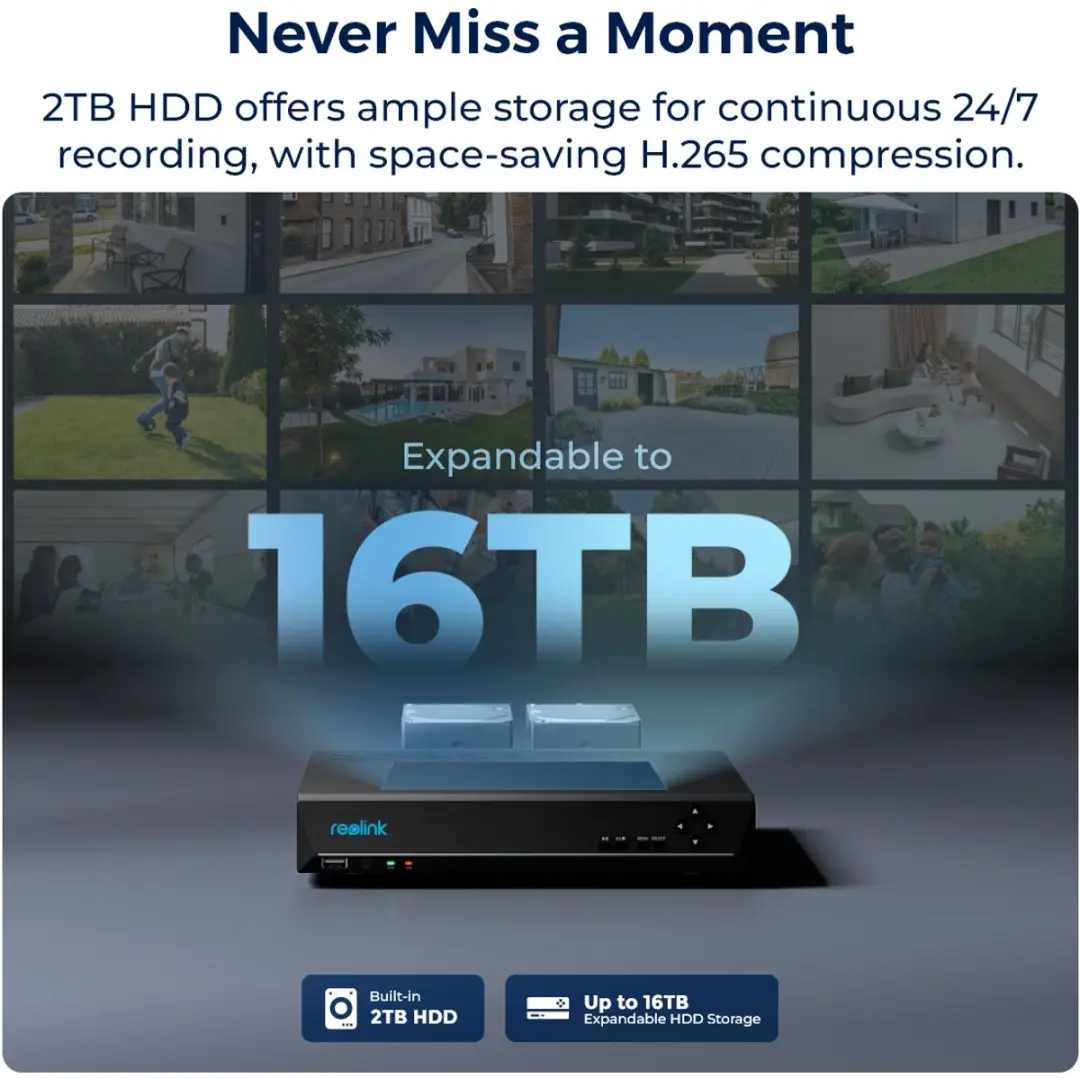 Reolink RLK8-500V4 NVR-systeem - 5MP - 4x Camera's - 2TB HDD - afbeelding 6 van 6
