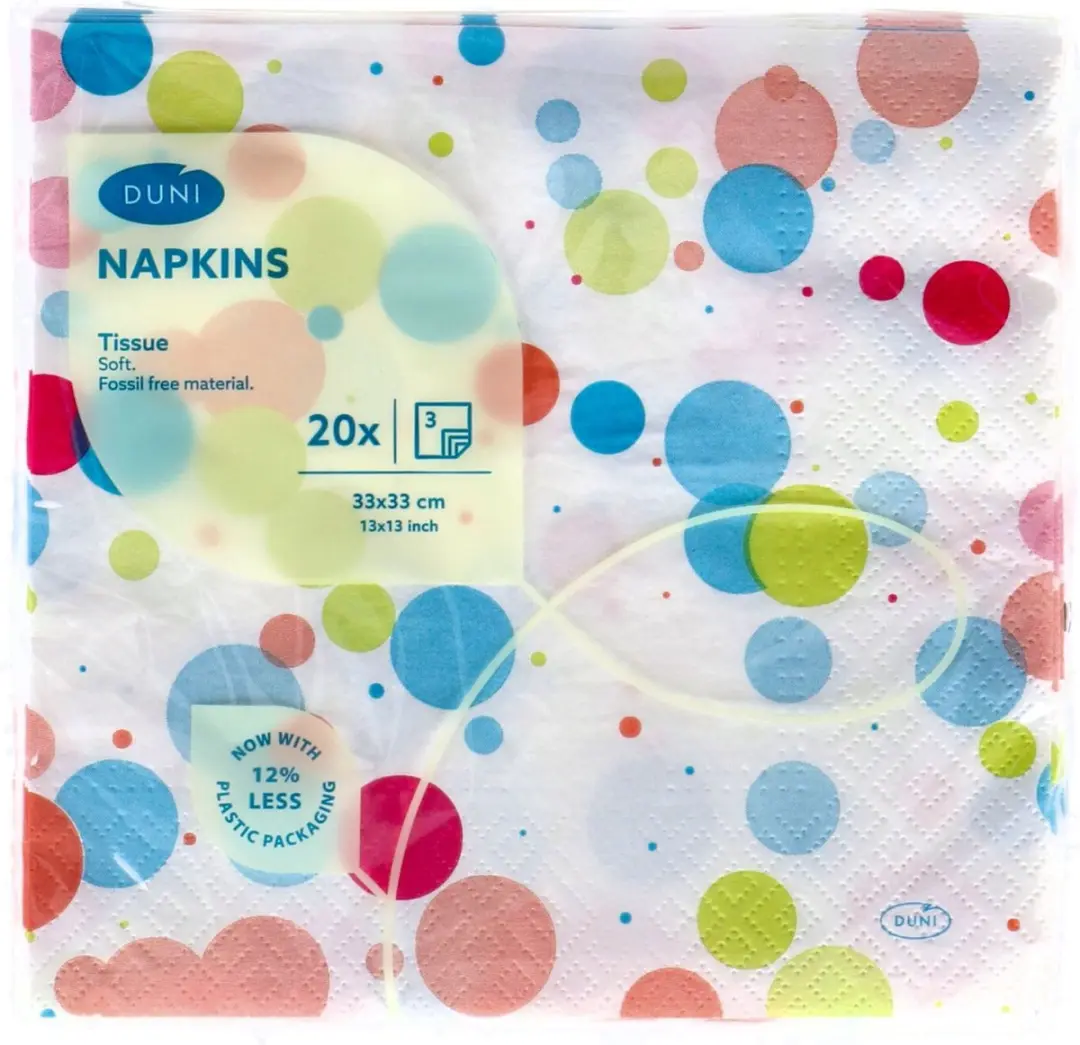 Duni Festive Bubbles Servetten 33x33cm - 3 lagen - 20 Stuks