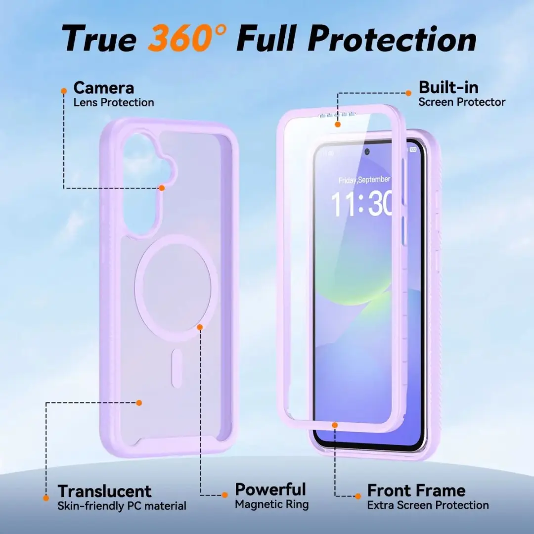 Selected Hoesje Samsung Galaxy A56/A36/A37 - MagSafe - Paars