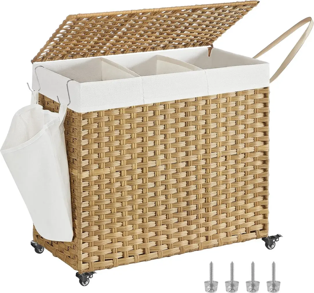 Songmics Wasmand met deksel 160L