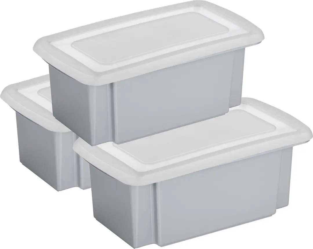 Sunware Opslagbox 7L - 3 Stuks Grijs