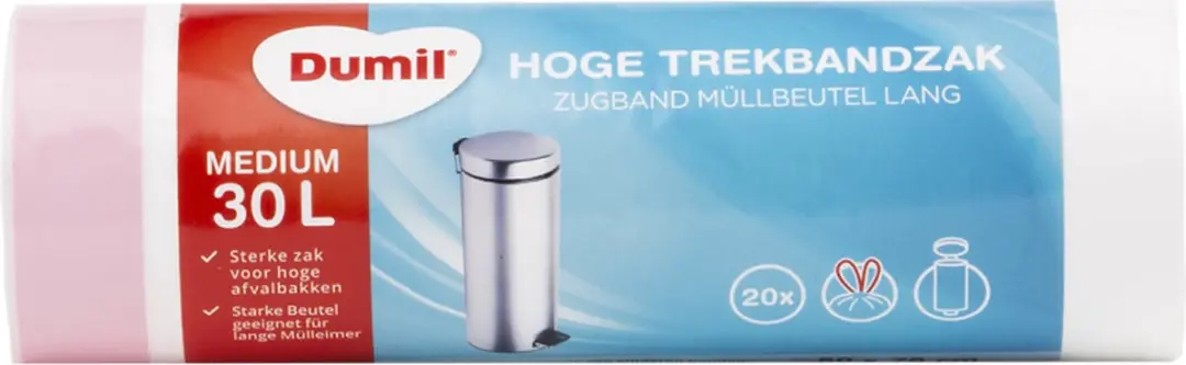 Dumil Afvalzakken met Trekband 30L