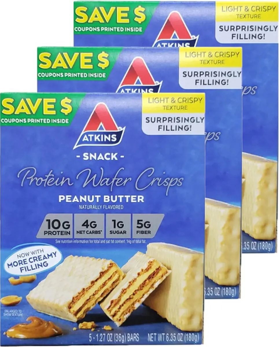 Atkins Protein Wafer Crisps Pindakaas