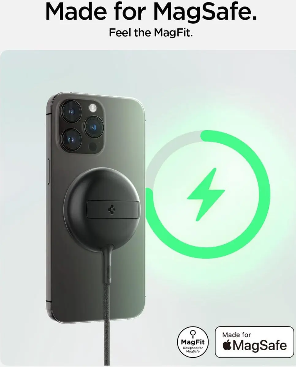 Spigen ArcField MagFit ACH05430 Magnetische Oplader 15W - Wit