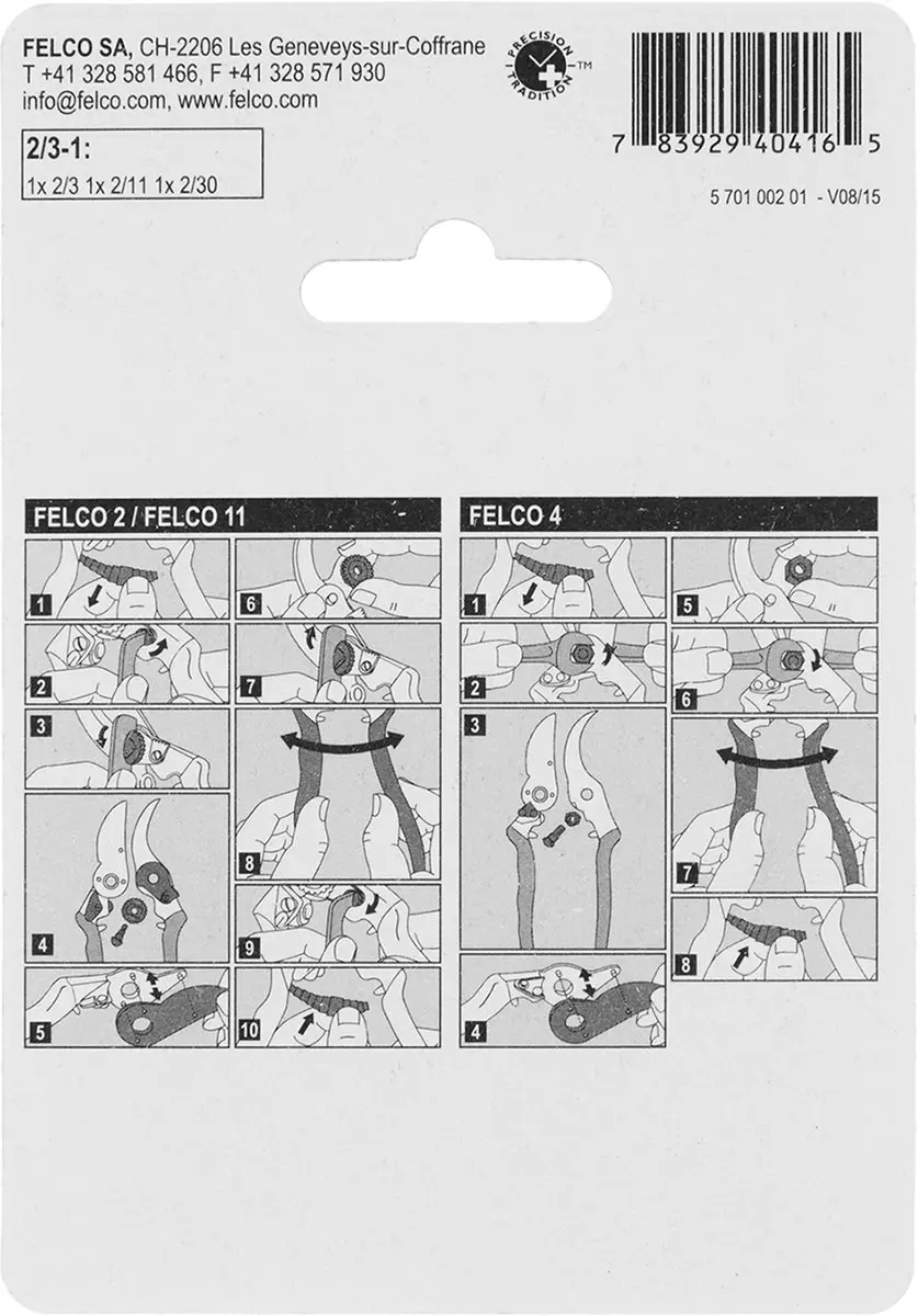 Felco 2/3-1 Reparatieset - Bovenmes, veer & houder