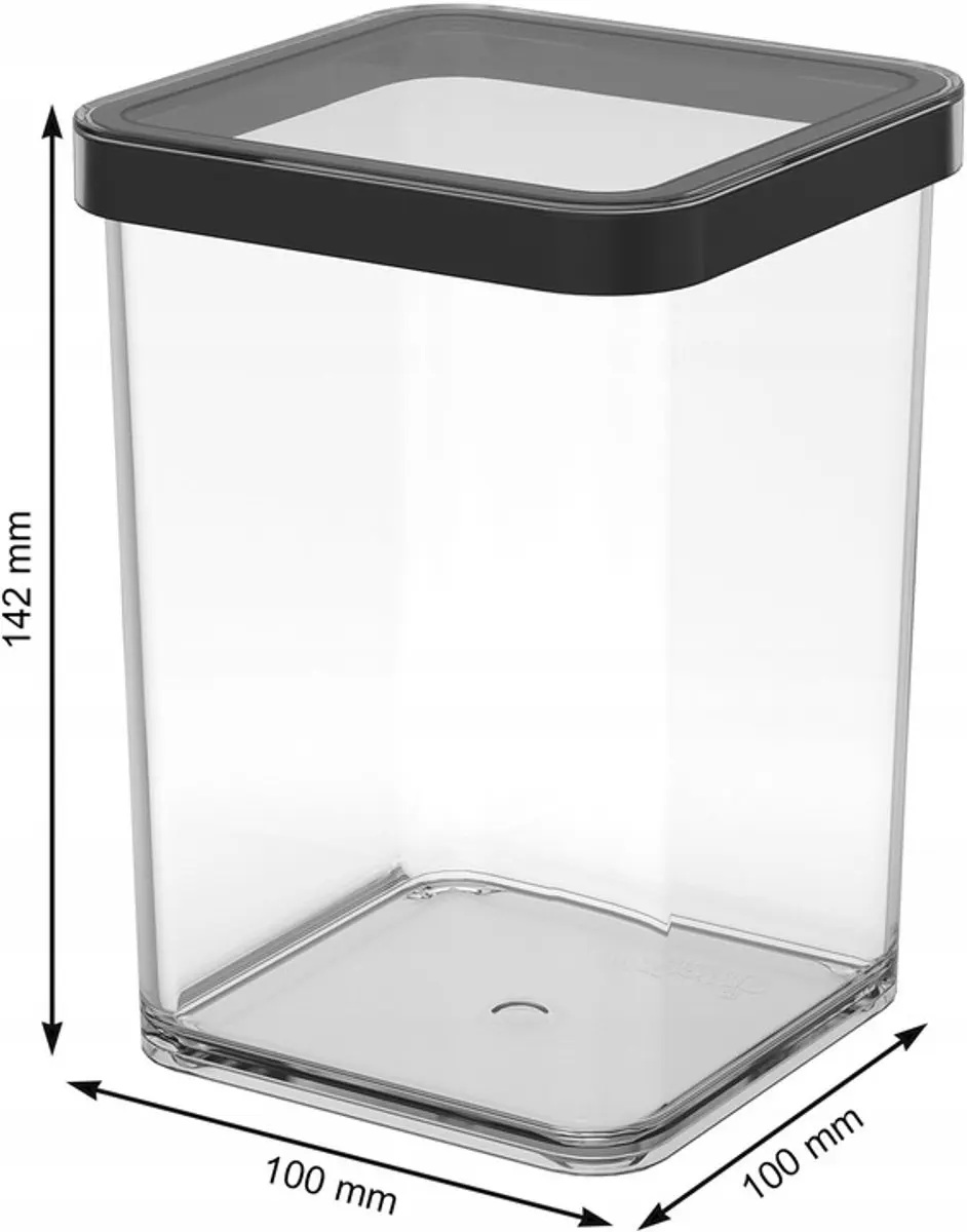 Rotho Loft Voedselcontainers 8x1L - Zwart