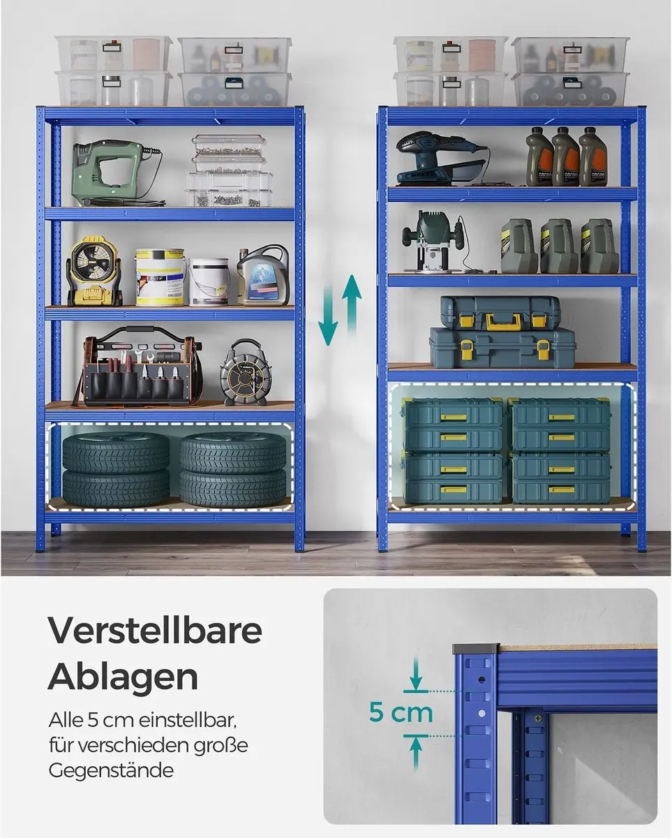 Songmics Zwaarlastrek Blauw - 875 kg - afbeelding 6 van 6