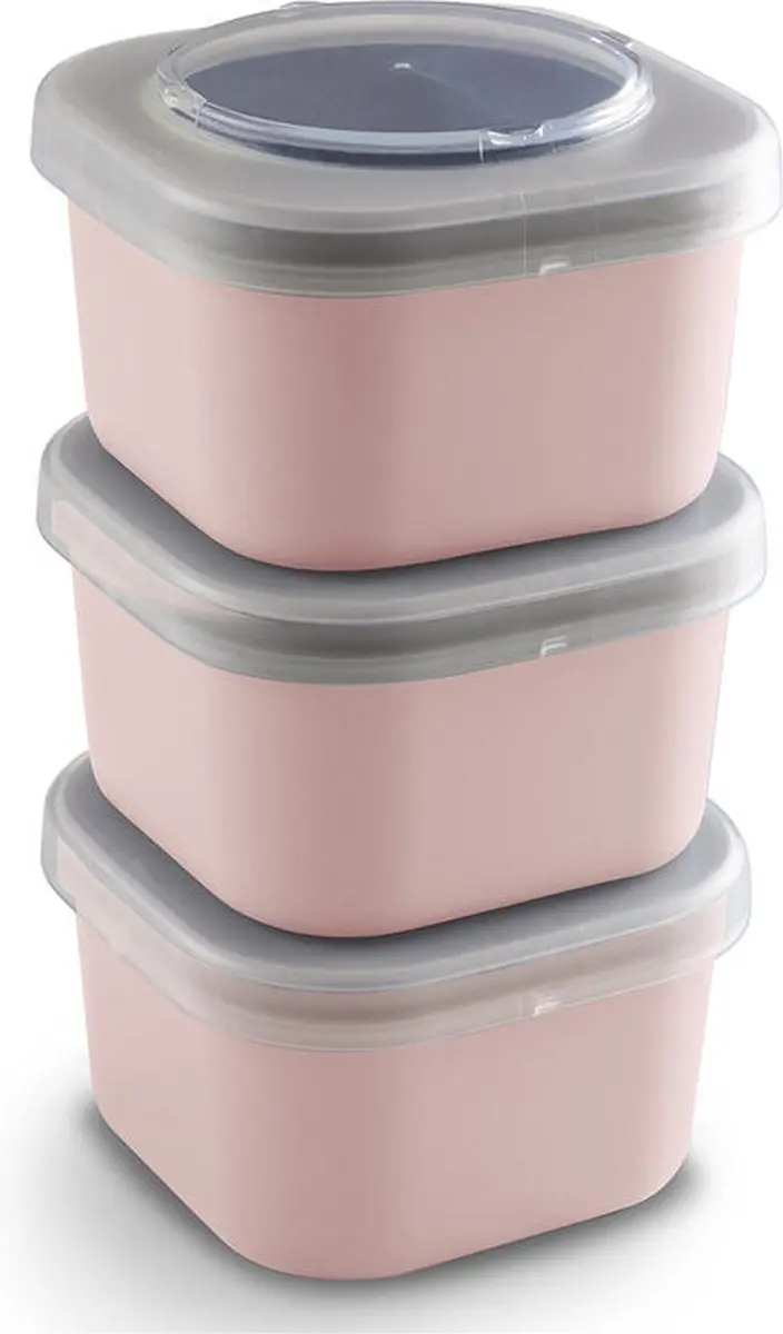 Sunware Sigma Food to go Lunchbakjes - 3 Stuks 0,75L Roze - afbeelding 6 van 6