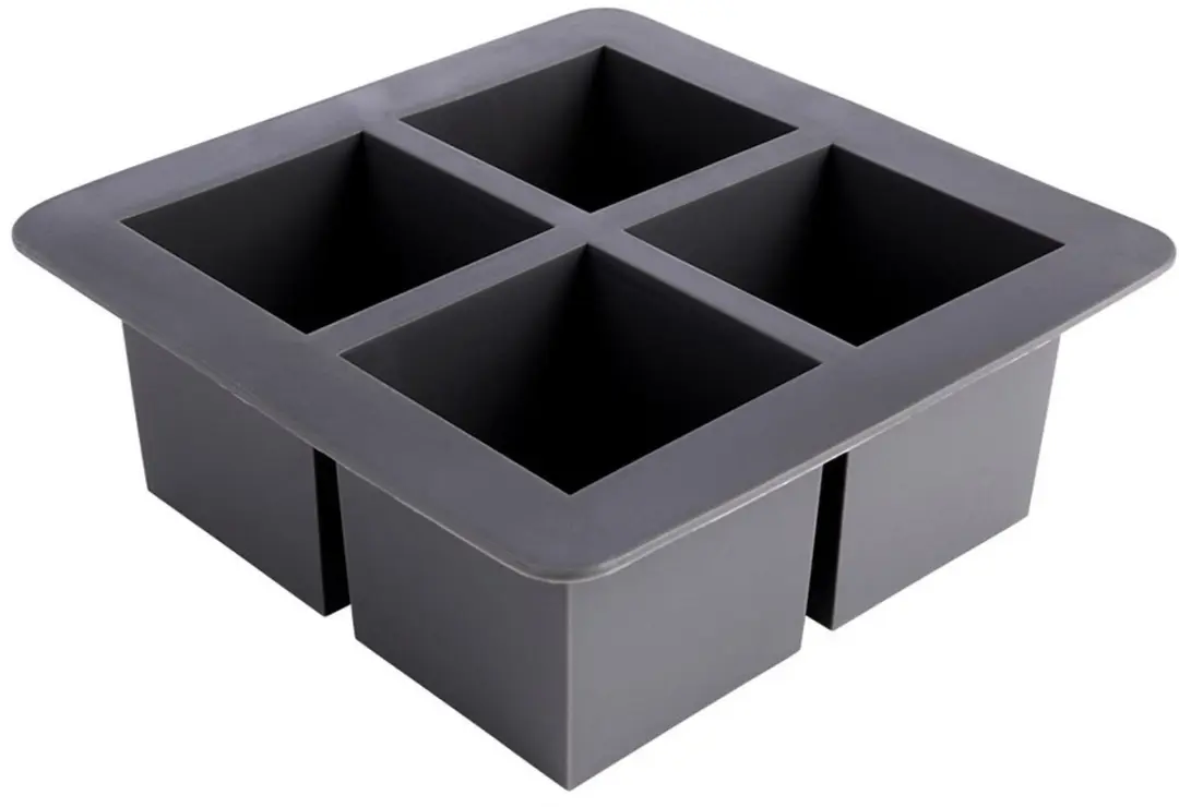 Excellent Houseware IJsblokjesmaker 4 Stuks - Zwart