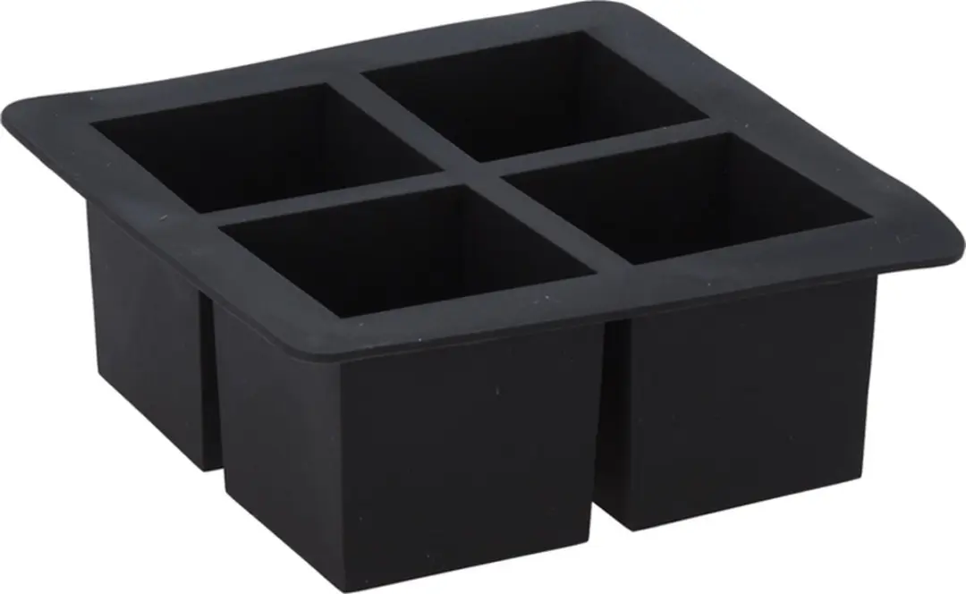 Excellent Houseware IJsblokjesmaker 4 Stuks - Zwart