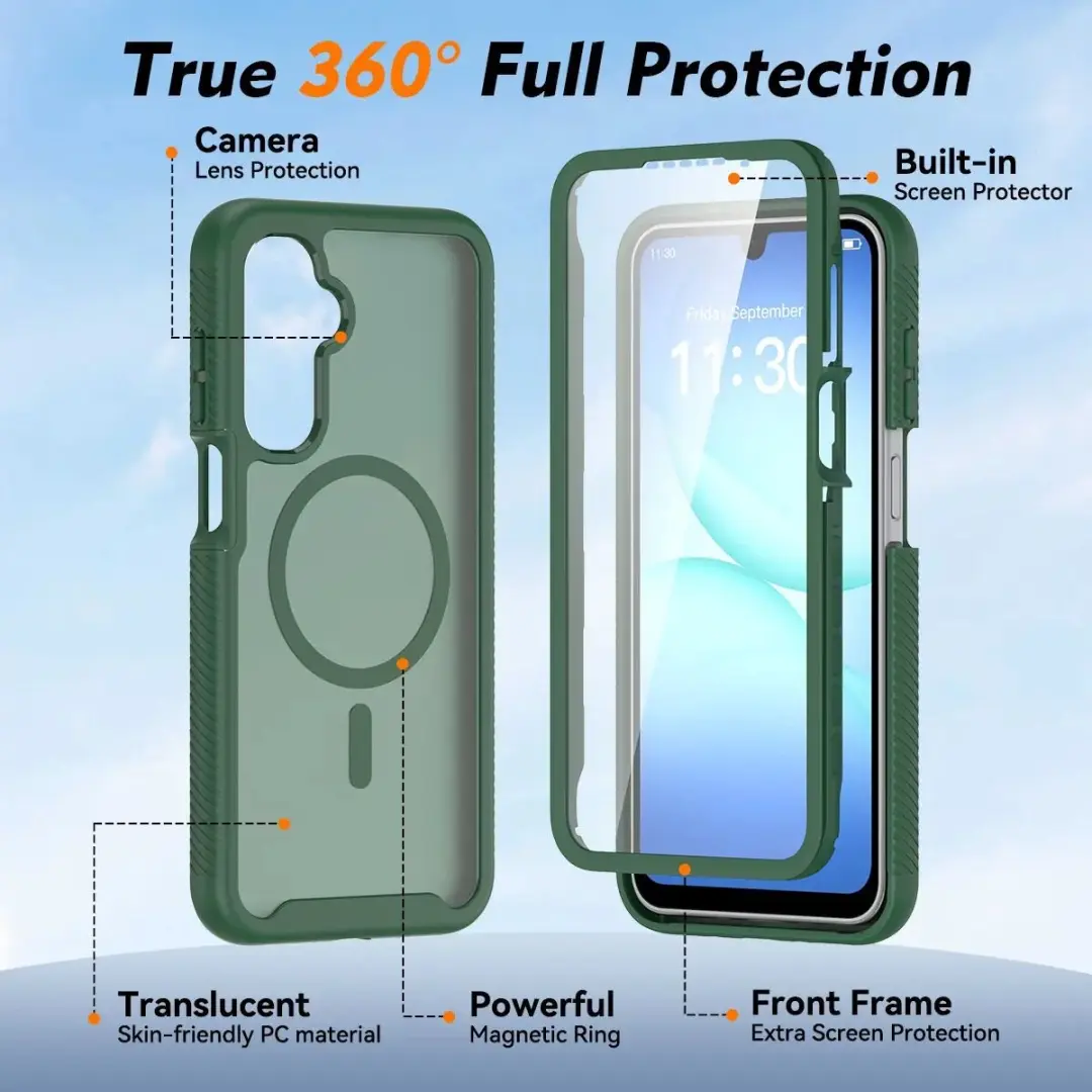 Selected Hoesje Samsung Galaxy A16/A17/A26 - Matte Groen - MagSafe