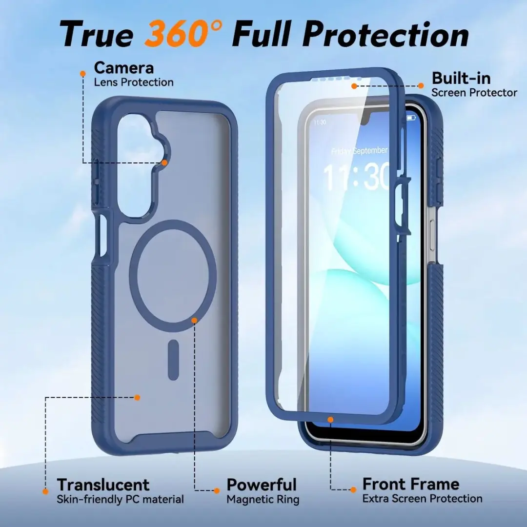 Selected Hoesje Samsung Galaxy A16/A17/A26 - Matte Blauw - MagSafe