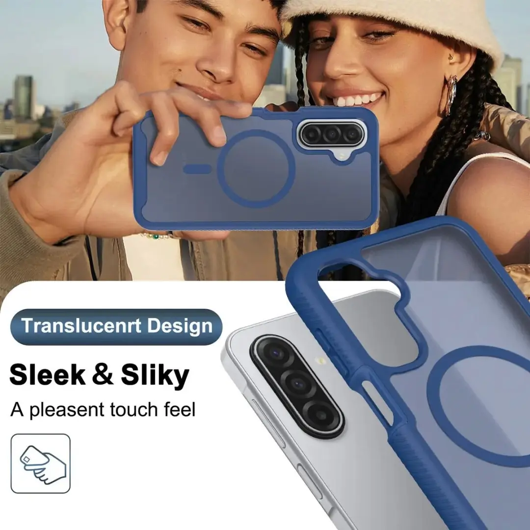 Selected Hoesje Samsung Galaxy A16/A17/A26 - Matte Blauw - MagSafe