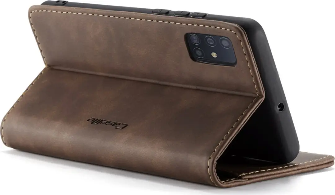 Caseme 013 Bookcase Portemonnee - Samsung Galaxy A71 - 2 Pasjes Bruin
