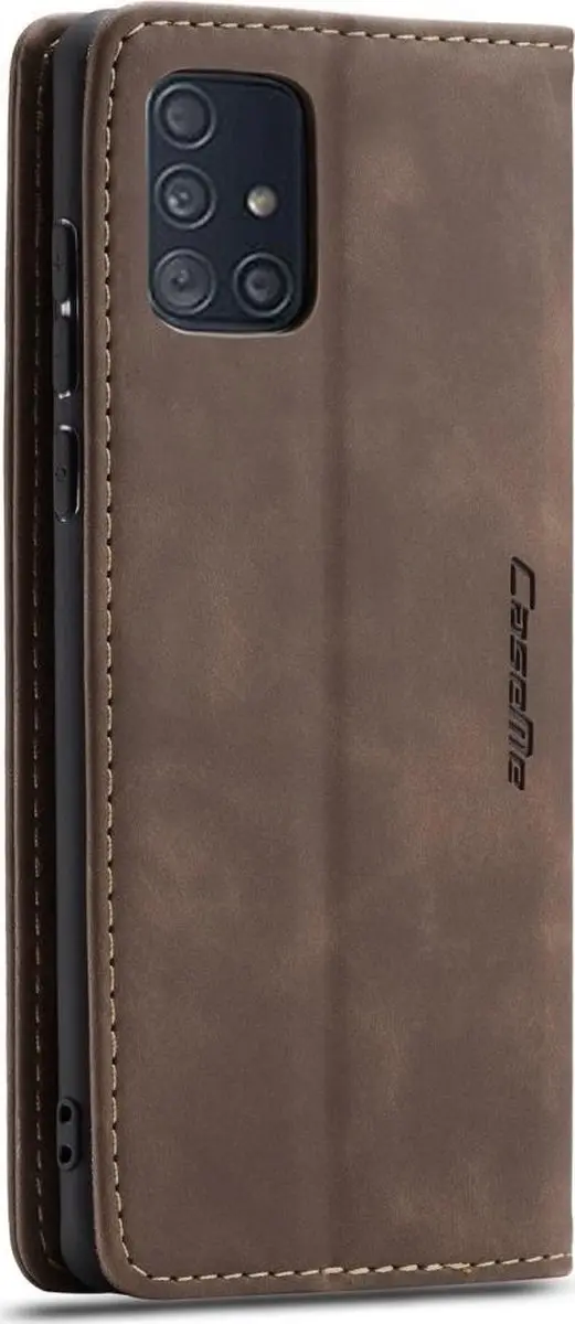 Caseme 013 Bookcase Portemonnee - Samsung Galaxy A71 - 2 Pasjes Bruin