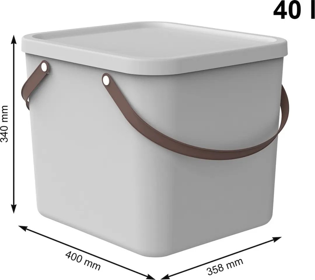 Rotho Prullenbak 40L - Wit