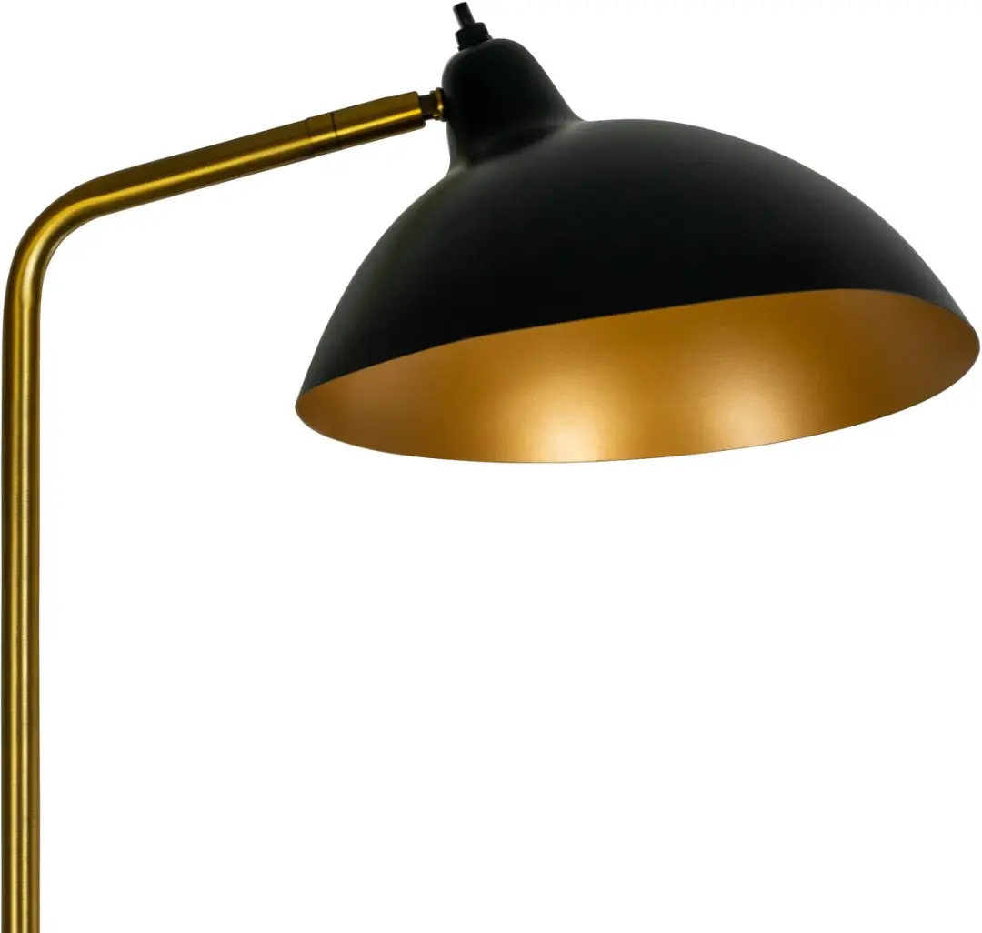 Dyberg Larsen Futura Vloerlamp 145cm - 25W - Zwart/Goud
