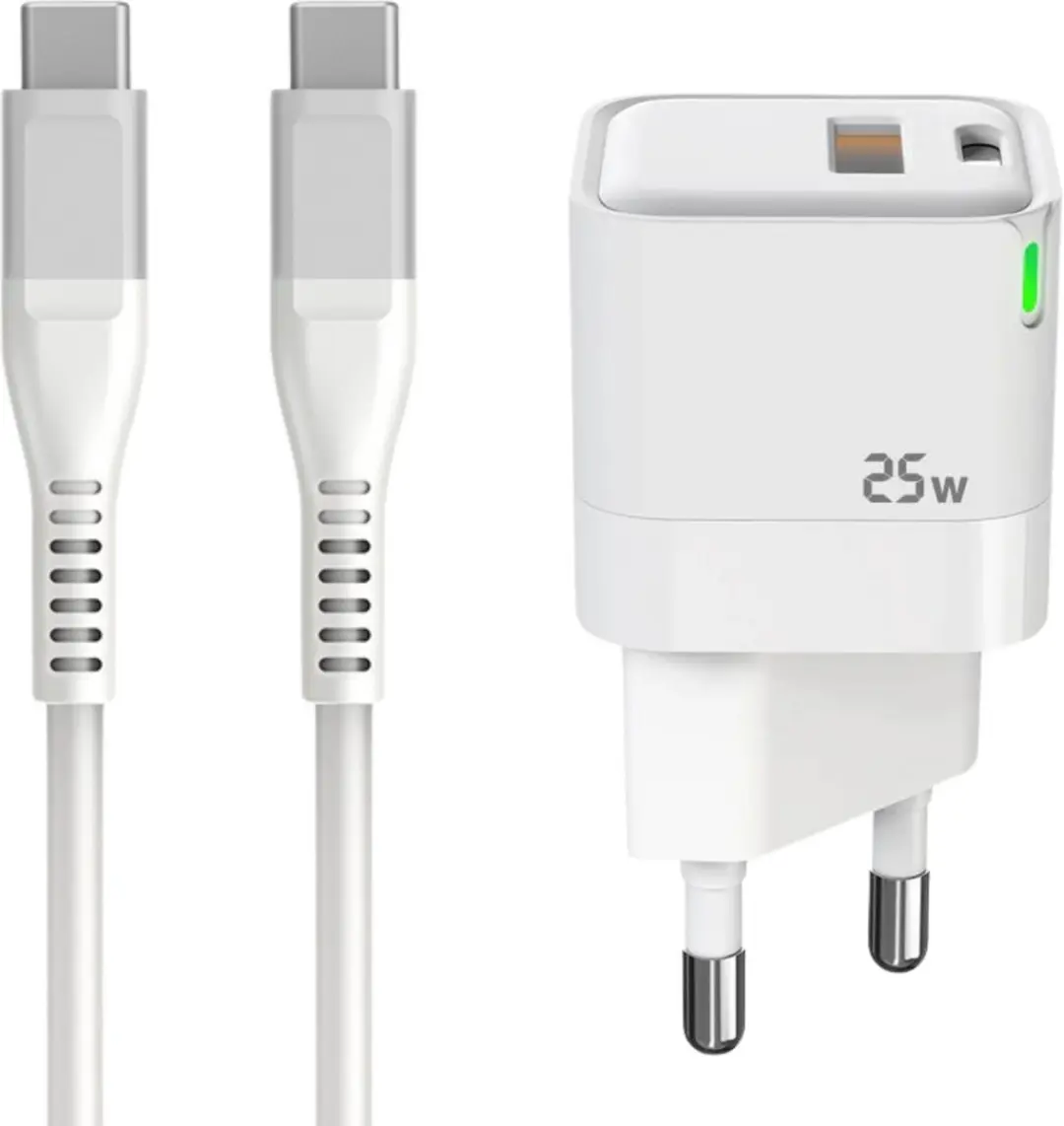 GB Mini Snellader 25W USB-C/A