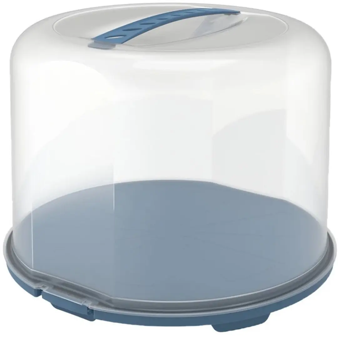 Rotho Fresh Taartdoos XL Horizon Blauw/Transparant 35.5x34.5x26cm
