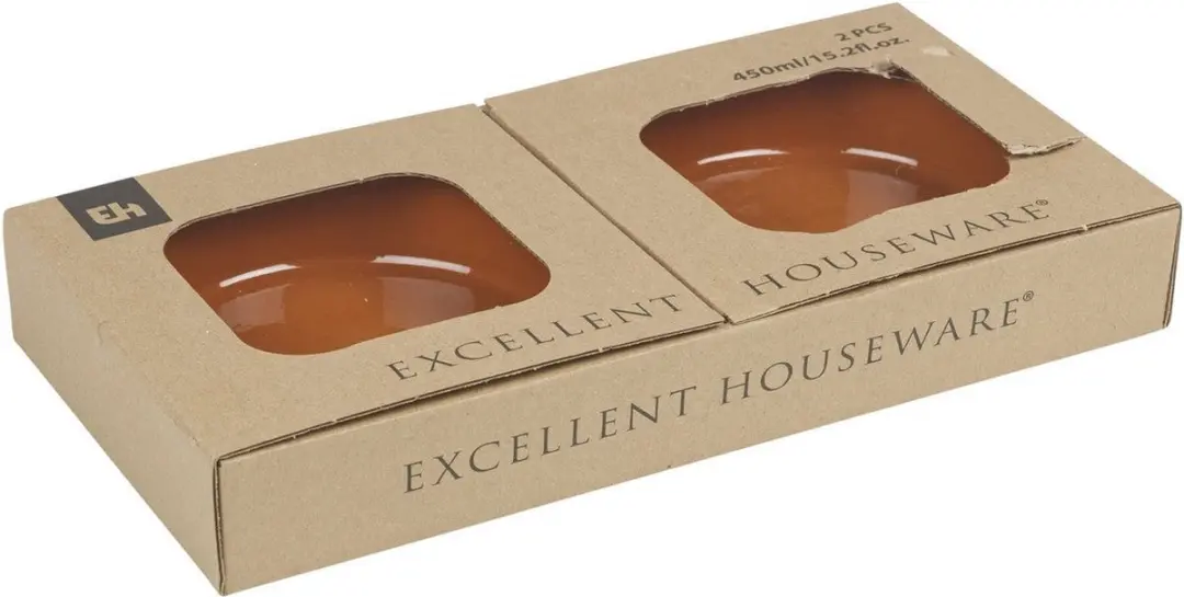 Excellent Houseware Tapas Schaaltjes - 2 Stuks - Terracotta