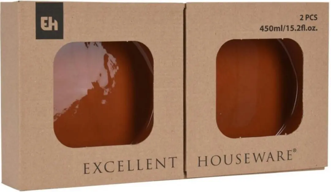 Excellent Houseware Tapas Schaaltjes - 2 Stuks - Terracotta