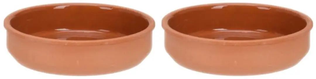 Excellent Houseware Tapas Schaaltjes - 2 Stuks - Terracotta