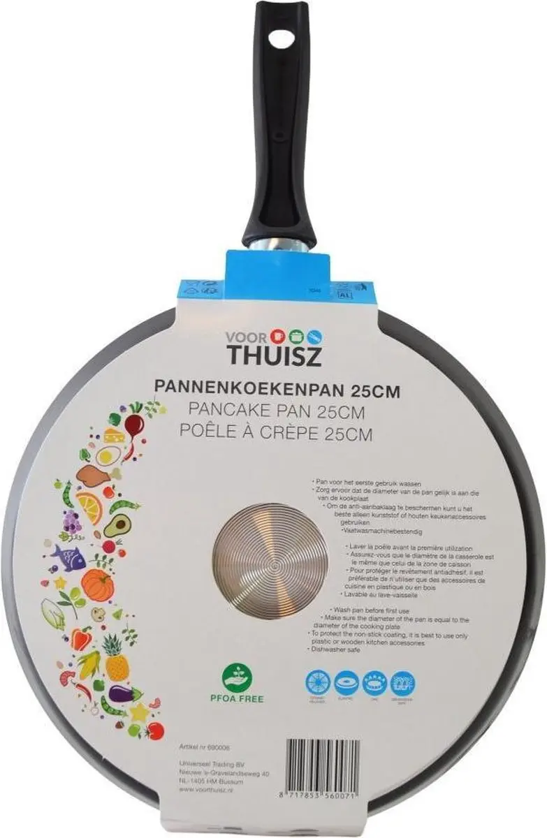 Voor Thuisz Lugano Pannenkoekenpan 25cm - Blauw