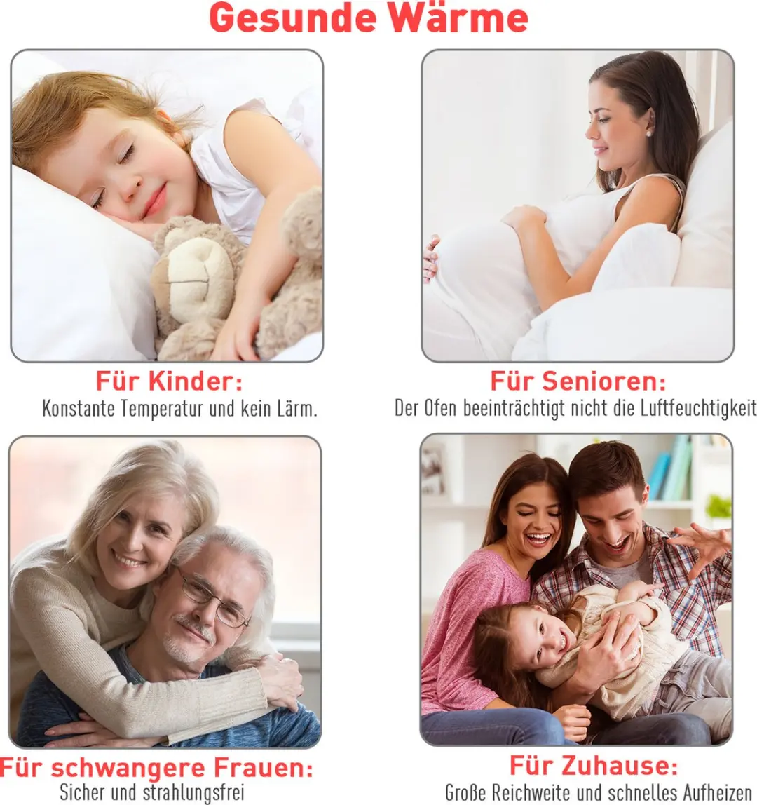 Homcom Elektrische Kachel 1200W - Vlameffect - Zwart - afbeelding 5 van 6