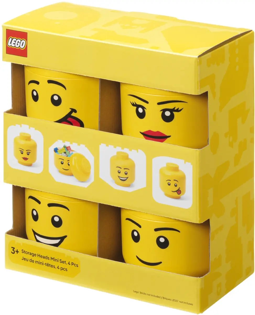 LEGO Opbergboxen 4 Stuks - Geel