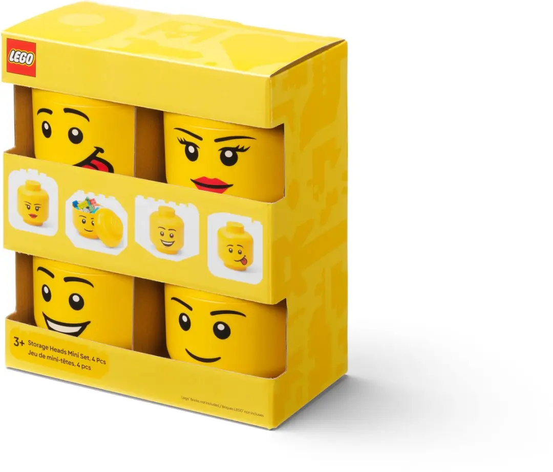 LEGO Opbergboxen 4 Stuks - Geel