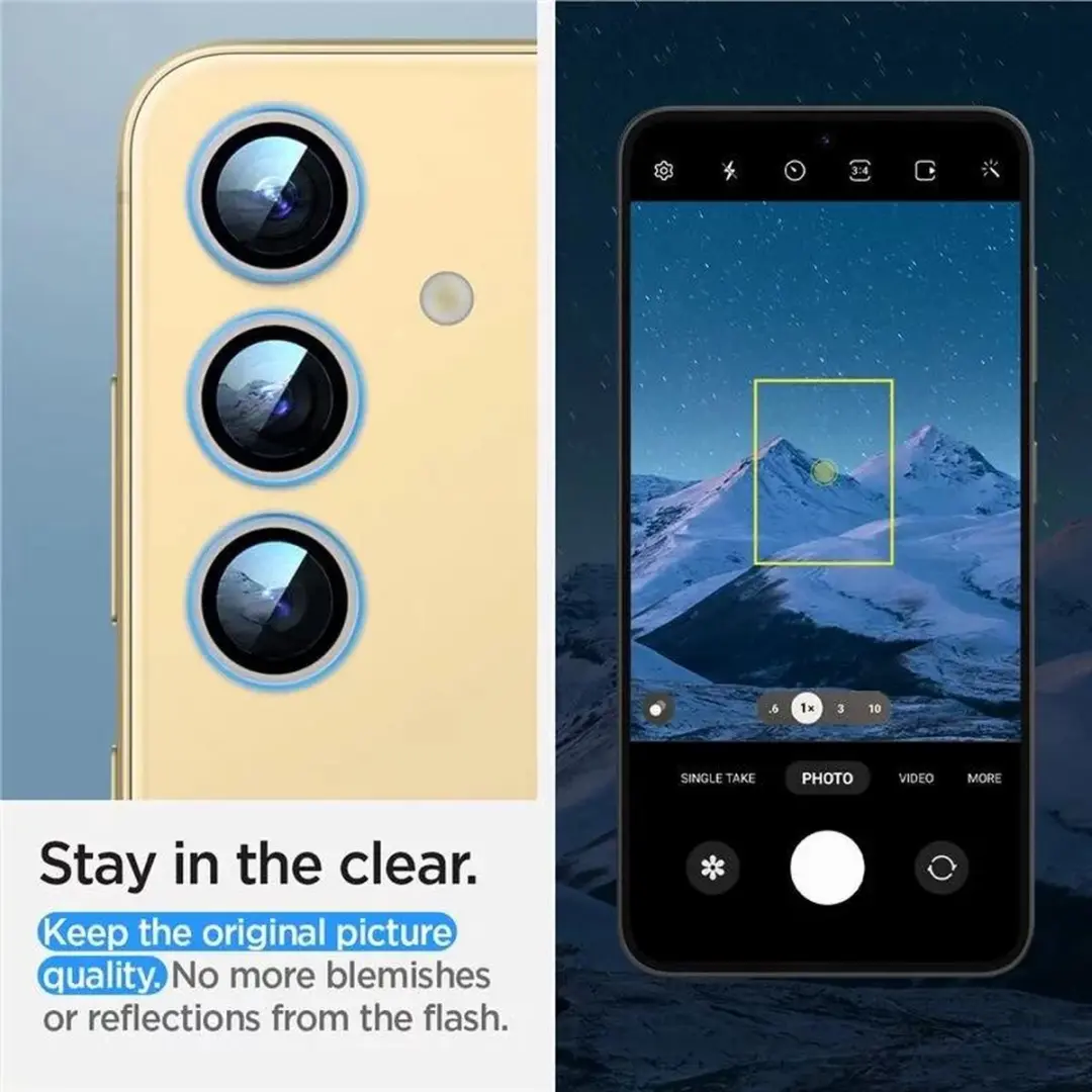 Spigen Optik Pro Camera Lens Protector - 2 Stuks - Geel - afbeelding 6 van 6