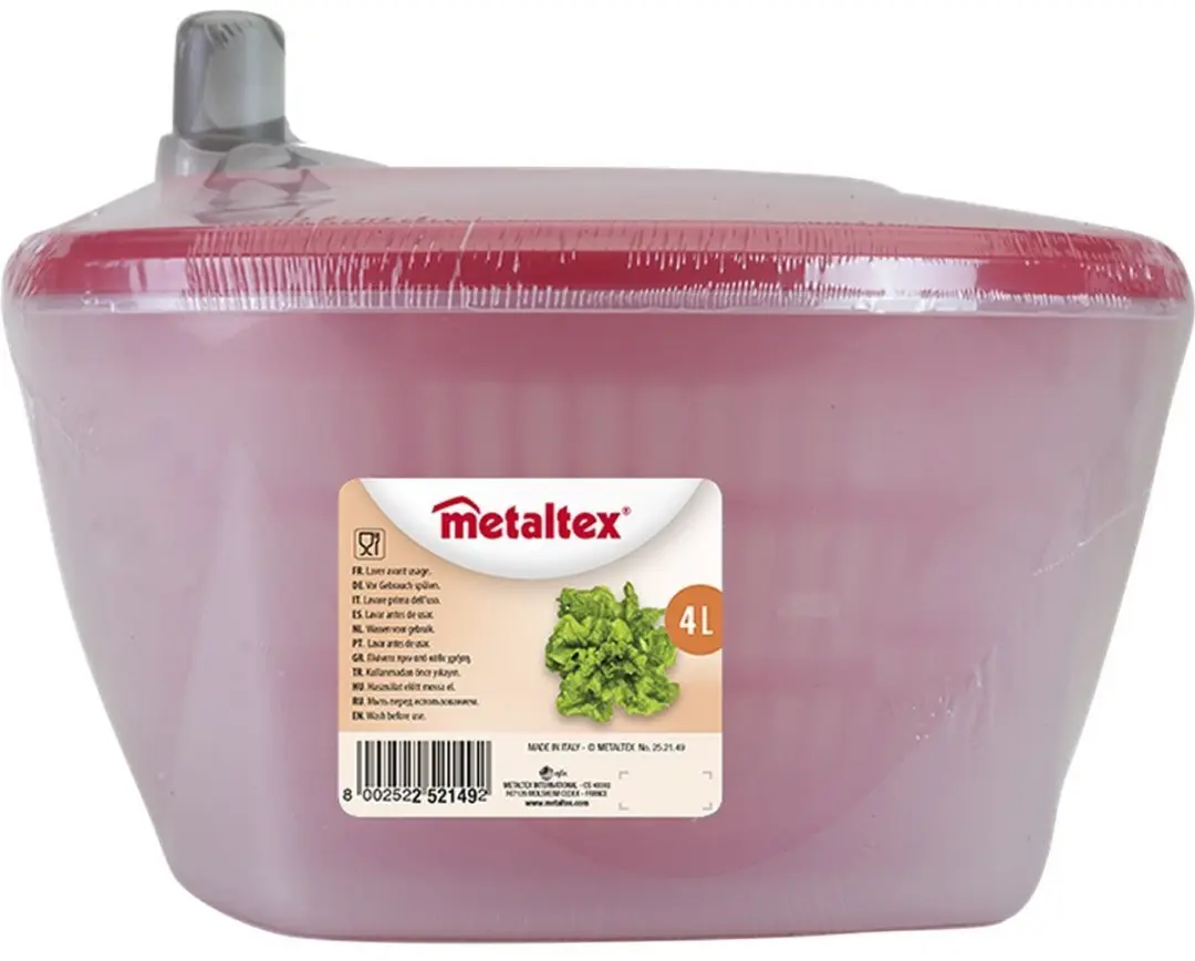 Metaltex Slacentrifuge 24x16cm - Rood/Transparant