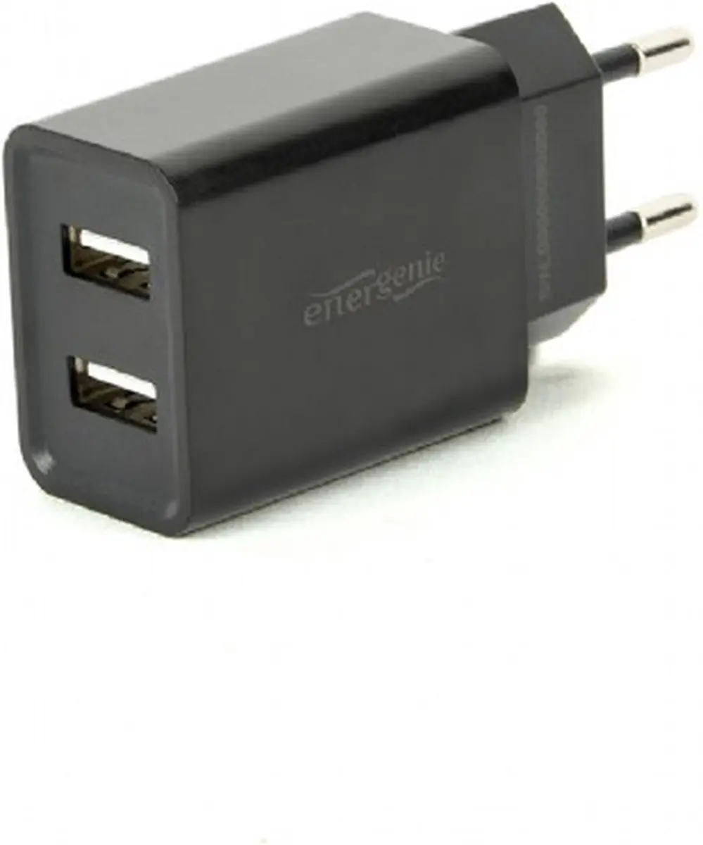 Gembird EG-U2C2A-03-BK USB Lader 2 Poorten