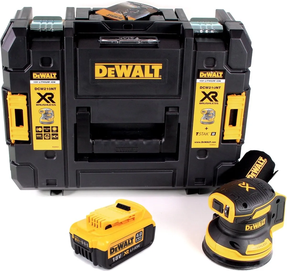 DeWalt DCW 210 NT Excentrische Schuurmachine 18V - 12.000 tpm - 125mm - 4,0Ah