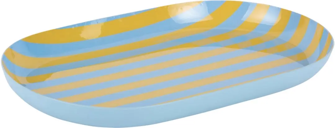 Present Time Animado Oval Dienblad Geel 25x15cm