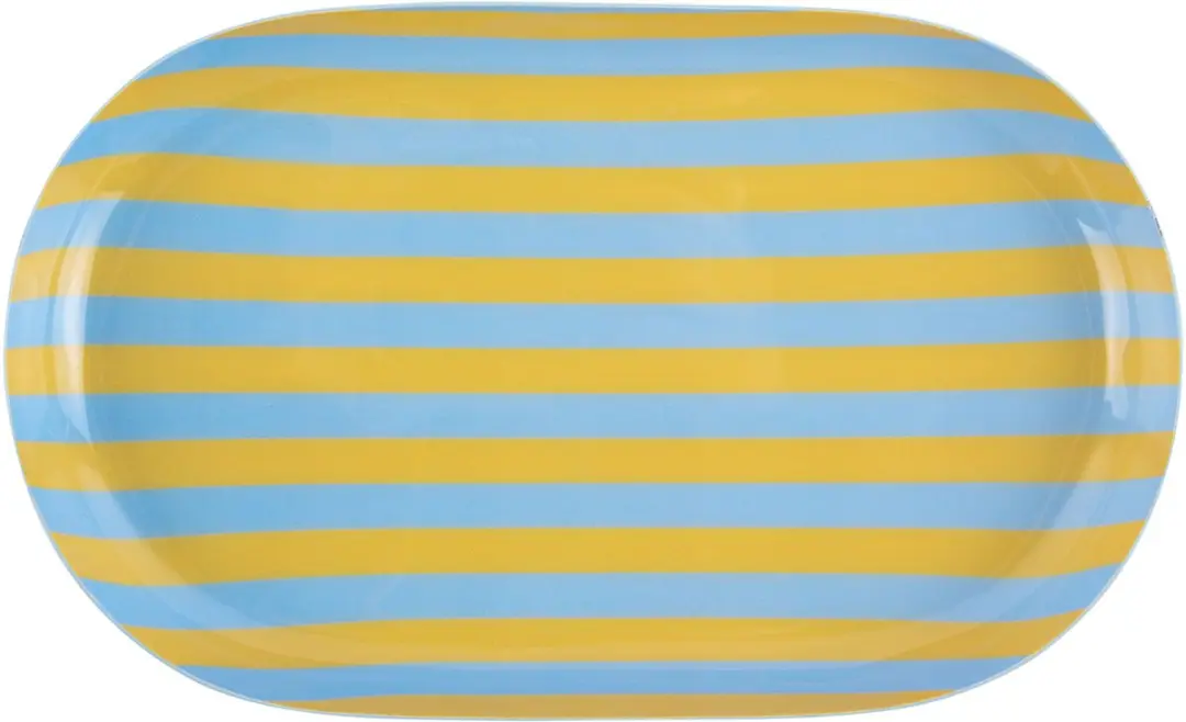 Present Time Animado Oval Dienblad Geel 25x15cm