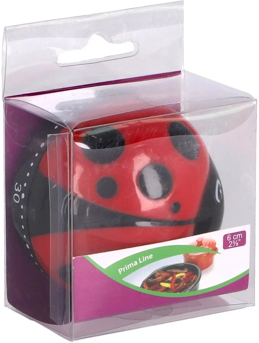 Patisse Kookwekker Lieveheersbeestje - 6cm - Rood/Zwart
