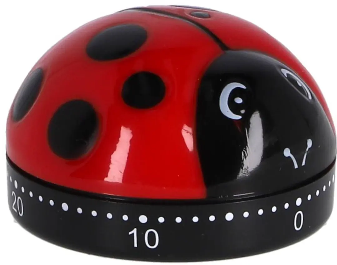 Patisse Kookwekker Lieveheersbeestje - 6cm - Rood/Zwart