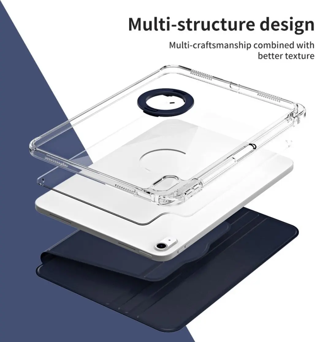 Dux Ducis iPad 10.9 (2022) Tablethoes Blauw - 360° Rotating Folio