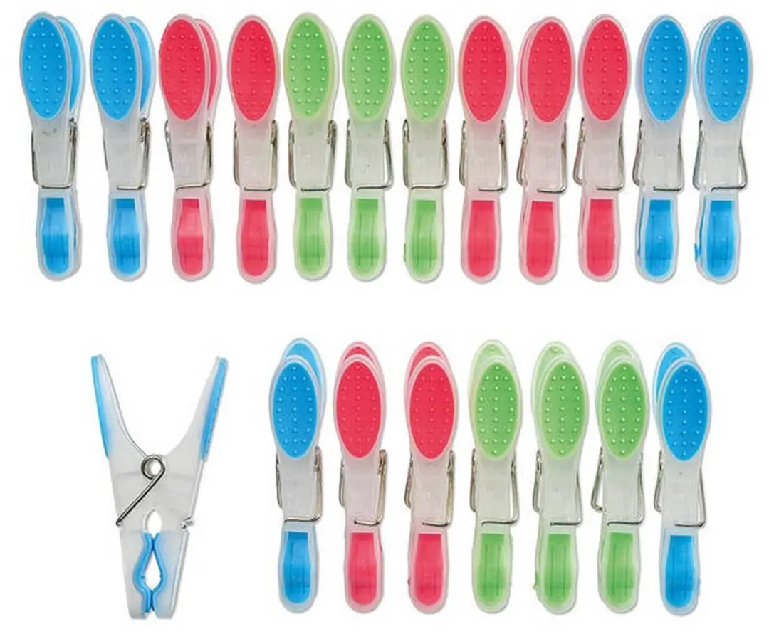 Handy Wasknijpers - 20 Stuks - Rood/Blauw/ Groen
