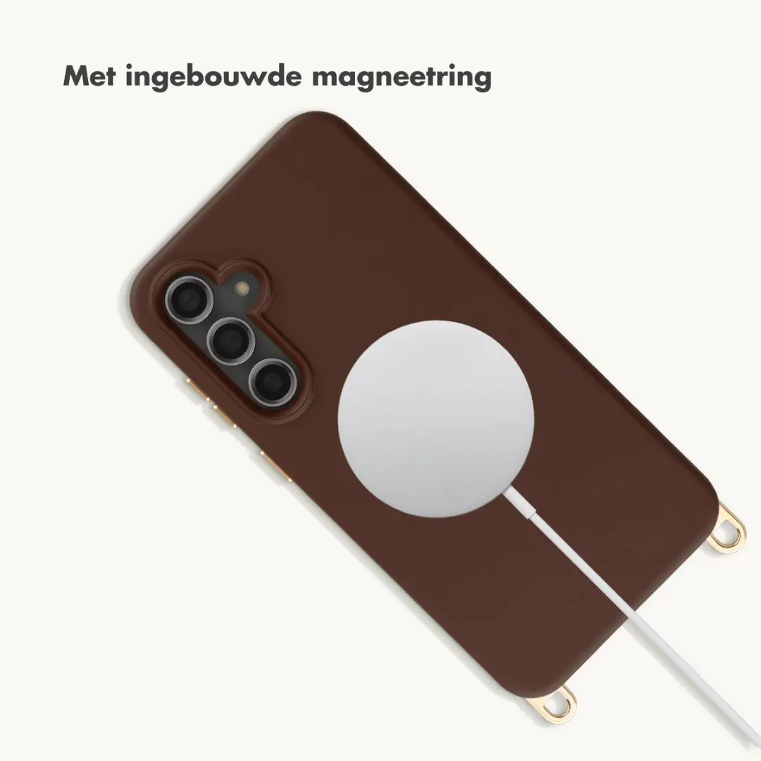 Selencia Rivièra Backcover Samsung Galaxy S23 FE - Choco Brown - afbeelding 6 van 6
