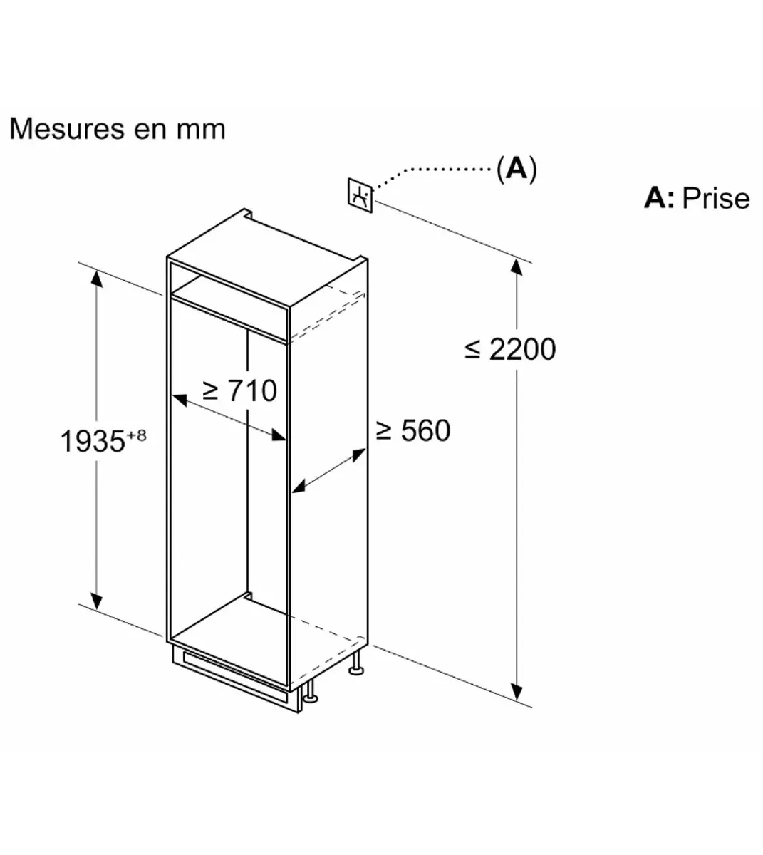 Bosch KBN96NSE0 Koel-Vriescombinatie Inbouw 383L - Wit