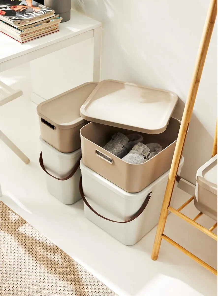 Rotho Albula Light Decoratie Opbergbox 12L - Cappuccino