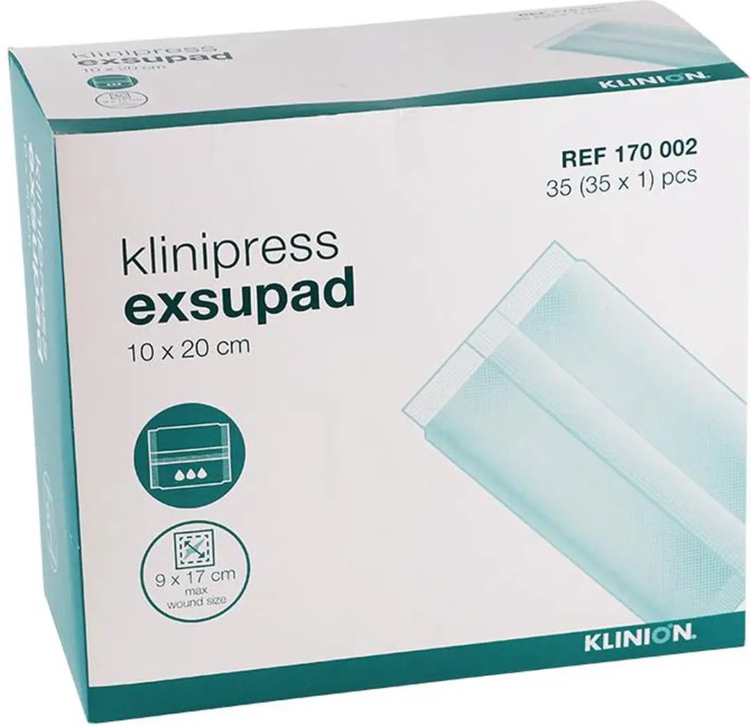Klinion Exsupad Zwaar Absorberend Wondverband 10x20cm - 35 Stuks - afbeelding 2 van 2