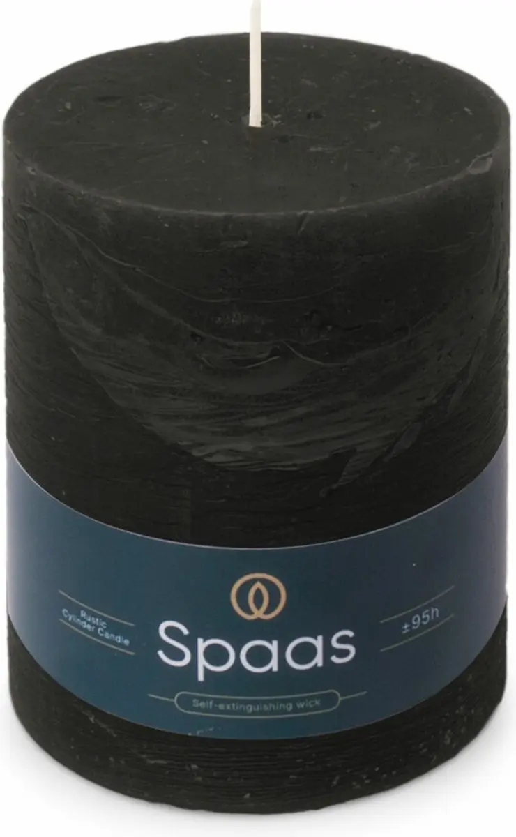 Spaas Rustieke Pillarkaars - 95 Branduren - 6 Stuks